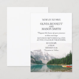 Winter Rocky Mountain Lake Country Wedding Kaart