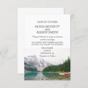 Winter Rocky Mountain Lake Country Wedding Kaart