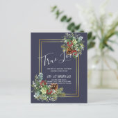 Winter Rode Bessen Denneappels Bruiloft (Staand voorkant)