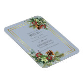 Winter Rode Bessen Huwelijk Magneet (Rechterzijde)