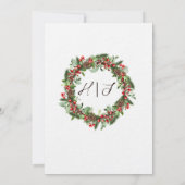 Winter rode bessen | Kerst bruiloft uitnodigingen (Achterkant)