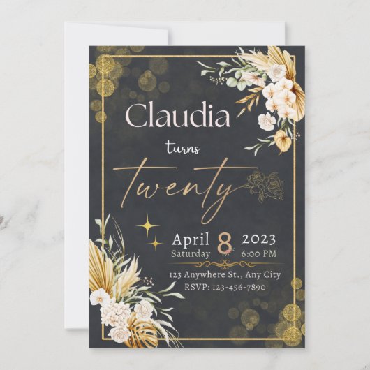 Winter rode bessen Kerstmis bruiloft Kaart (Voorkant)