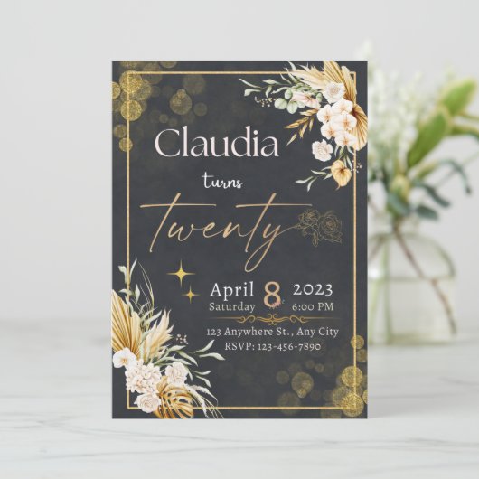 Winter rode bessen Kerstmis bruiloft Kaart (Staand voorkant)