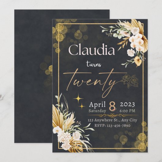 Winter rode bessen Kerstmis bruiloft Kaart (Voorkant / Achterkant)