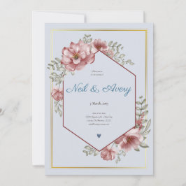 Winter rode bessen Kerstmis bruiloft Kaart