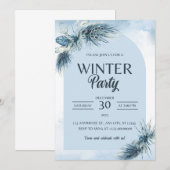 Winter Rode bessen Kerstmis bruiloft uitnodigingen (Voorkant / Achterkant)