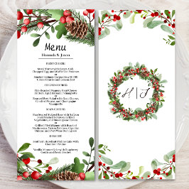 Winter rode bessen krans | Kerst bruiloft Menu