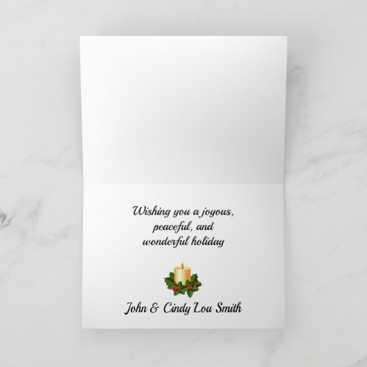 Winter rode bessen vakantie kerst Kaart (Binnen)