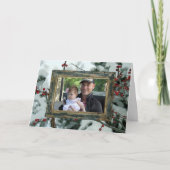 Winter rode bessen vakantie kerst Kaart (Voorkant)