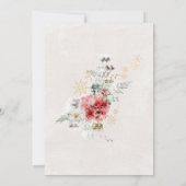 Winter Rode Bloemen 21ste Verjaardag Verrassingsfe Kaart (Achterkant)