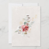 Winter Rode Bloemen 60ste Verjaardag Surprise Part Kaart (Achterkant)