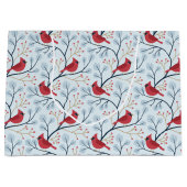 Winter Rode Kardinaal Vogel Groot Cadeauzakje (Voorkant)