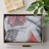 Winter Rode Kardinaal Vogel Tissuepapier (Geschenk)