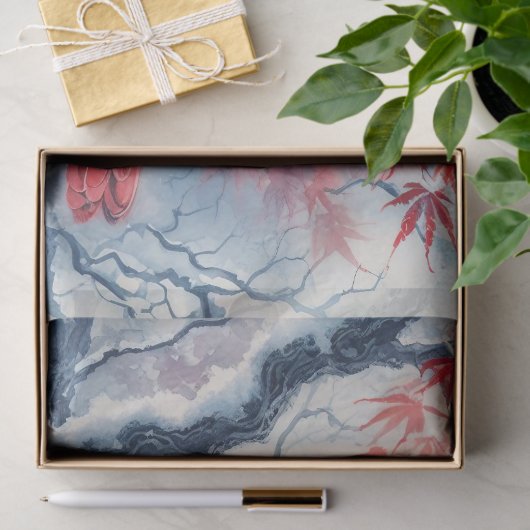 Winter Rode Kardinaal Vogel Tissuepapier (Geschenk)