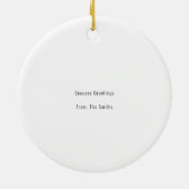 Winter rode kardinalen op besneeuwde boom keramisch ornament (Achterkant)