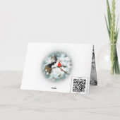 Winter rode kast, kerstkaarten, treinen feestdagen kaart (Achterkant)