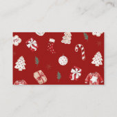 Winter Rode Kerst Baby shower Boeken voor Baby Informatiekaartje (Achterkant)