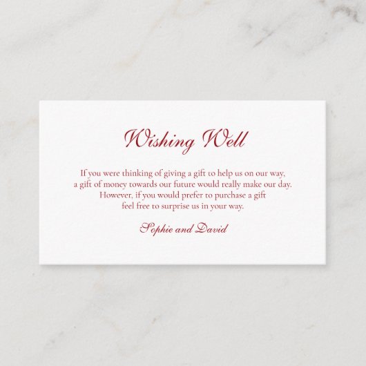 Winter Rode Kerstmis Bauble Ornamenten die goed we Informatiekaartje (Voorkant)