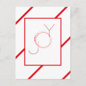 Winter Rode krans Kerstvreugde Nieuwjaar vakantie Briefkaart (Voorkant)