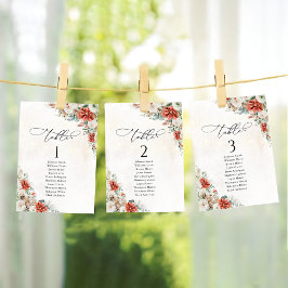 Winter Rode Pinecone Tafel Zitting Grafiek Kaart