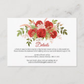 Winter Rode Rozen en Groene Details | Informatiekaartje (Voorkant)