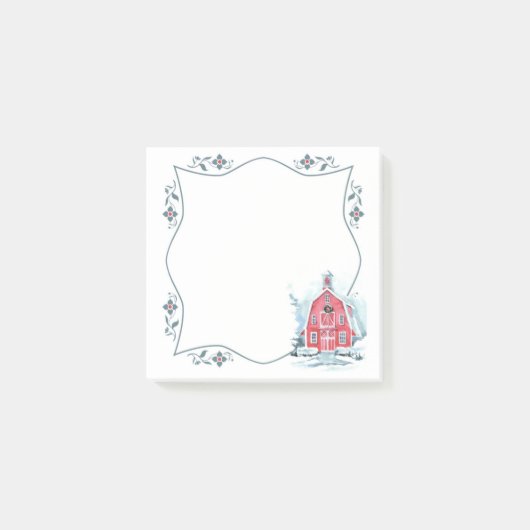 Winter Rode Schuur Post-It Notities Post-it® Notes (Voorkant)