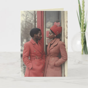 Winter Romance: het intieme moment van een zwart p