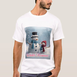 Winter Romance: Schattige paar Snowman T-shirt