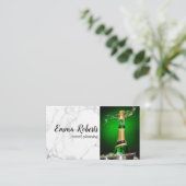 Winter Romantic Champagne Rustic Event Planning Visitekaartje (Staand voorkant)