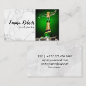 Winter Romantic Champagne Rustic Event Planning Visitekaartje (Voorkant / Achterkant)