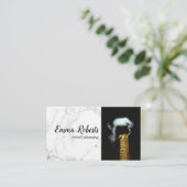 Winter Romantic Champagne Rustic Event Planning Visitekaartje (Staand voorkant)