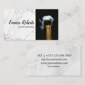 Winter Romantic Champagne Rustic Event Planning Visitekaartje (Voorkant / Achterkant)