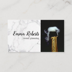 Winter Romantic Champagne Rustic Event Planning Visitekaartje