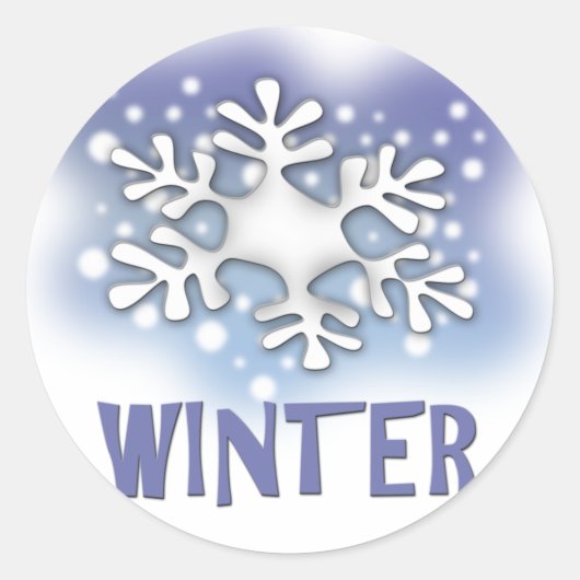 Winter Ronde Sticker (Voorkant)