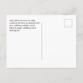 Winter Rood Bessen Huwelijk Dennenkegels Briefkaart (Achterkant)