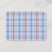 Winter Rood Blauw Tartan QR Code Huwelijk Shower R Informatiekaartje (Achterkant)