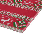 Winter Rood en Groen Kerstmis Fair Isle Snijplank (Hoek)