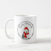 Winter (rood) Oud Engels Sheepdog (grijs 1) Cute Koffiemok (Links)