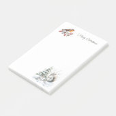 Winter Roodborst Eekhoorn Kerst Post-it® Notes (Schuin)