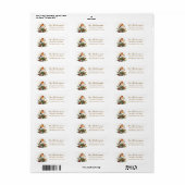 Winter Roodborst Kerstmis Etiket (Full Sheet)