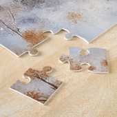 winter roodborstje legpuzzel (Zijkant)