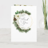 Winter Roos Dennen Hulst Kerst Huwelijksprogramma Programma (Achterkant)