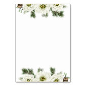 Winter Roos Dennen Hulst Tafel Nummers Kaart (Achterkant)