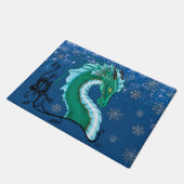Winter Roos Dragon Deurmat (Schuin)