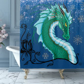 Winter Roos Dragon Douchegordijn