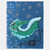 Winter Roos Dragon Fleece Deken (Voorkant)
