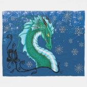 Winter Roos Dragon Fleece Deken (Voorkant (Horizontaal))