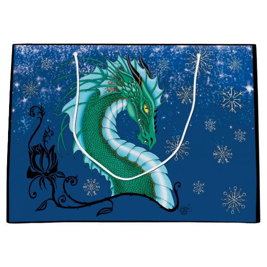 Winter Roos Dragon Groot Cadeauzakje (Voorkant)