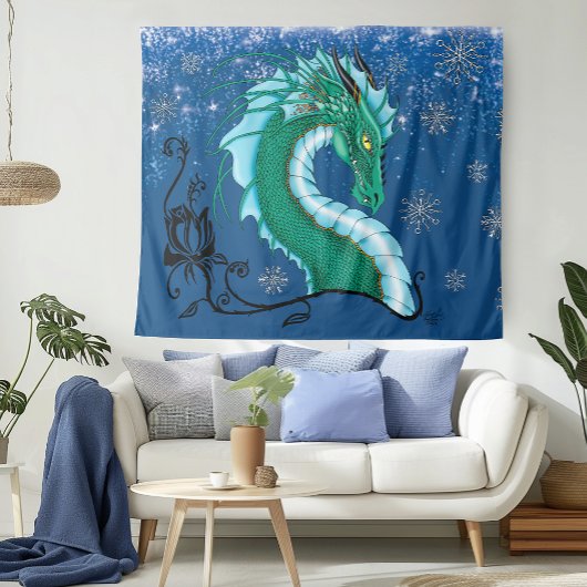 Winter Roos Dragon Wandkleed