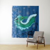 Winter Roos Dragon Wandkleed (In situ)